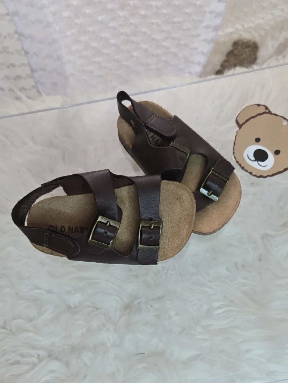Old Navy Dark Brown Double-Buckle Kids Sandals